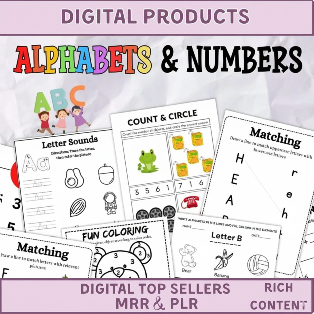20,000+ Kids Learning Worksheets: Mega Bundle (PLR + MRR) - DIGICRIBE