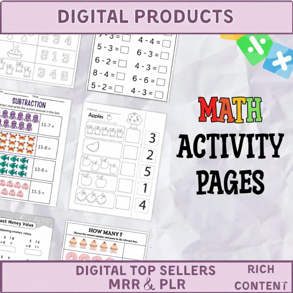 20,000+ Kids Learning Worksheets: Mega Bundle (PLR + MRR) - DIGICRIBE